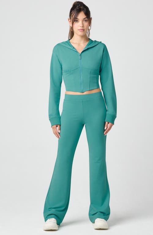 Florence By Mills Sporty Terry Flare Pants In Green