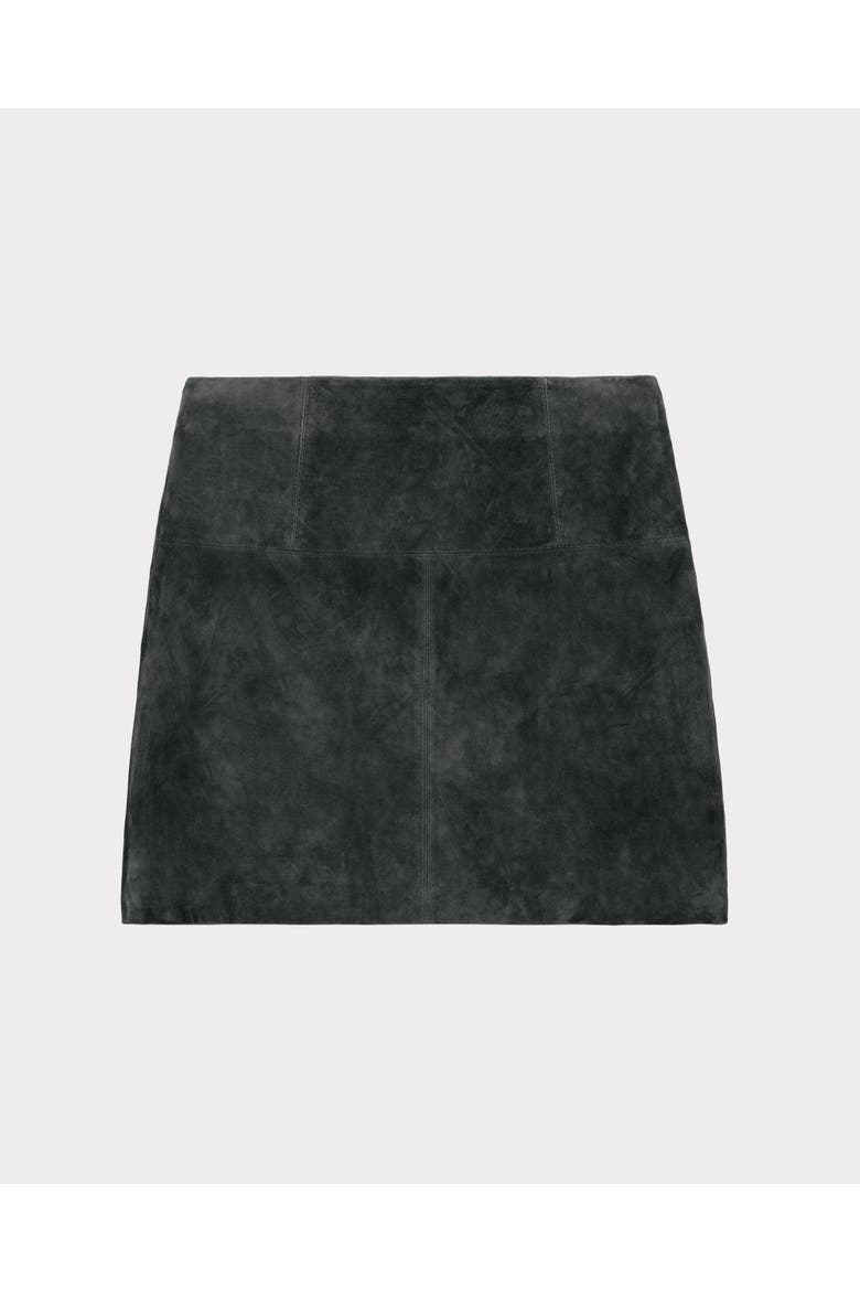 Hayden Suede Skirt, Alternate, color, Shadow Grey