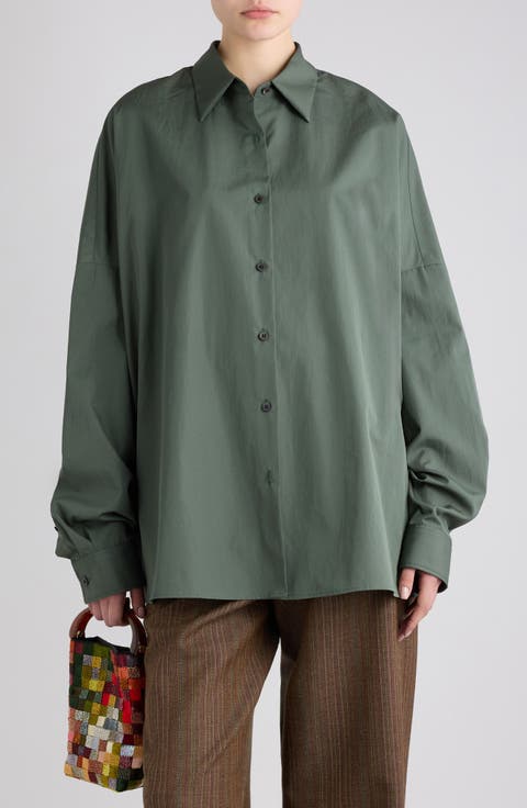 Casia Double Twist Cotton Poplin Shirt