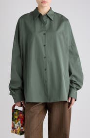 Dries Van Noten Casia Double Twist Cotton Poplin Shirt