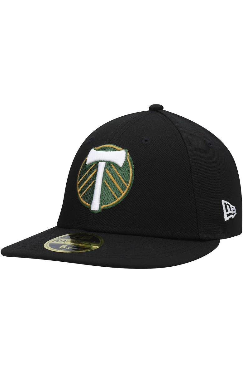 New Era Men's New Era Black Portland Timbers Primary Logo Low Profile 59FIFTY Fitted Hat, Main, color, 