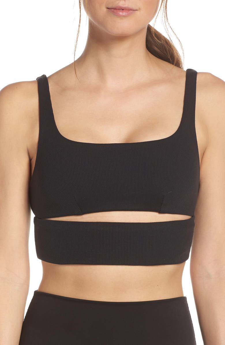 Alo Slit Yoga Bra, Main, color, 