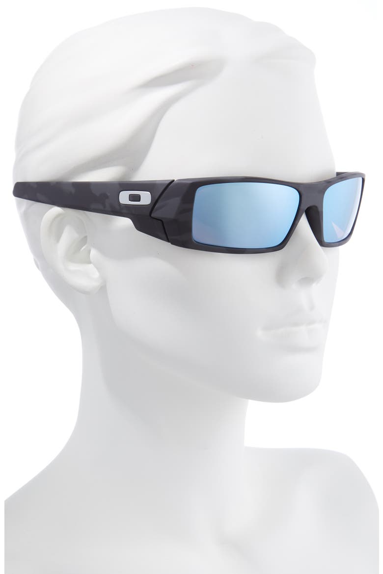 Gascan® 60mm Polarized Rectangular Sunglasses, Alternate, color, MATTE BLACK CAMO/ DEEP WATER