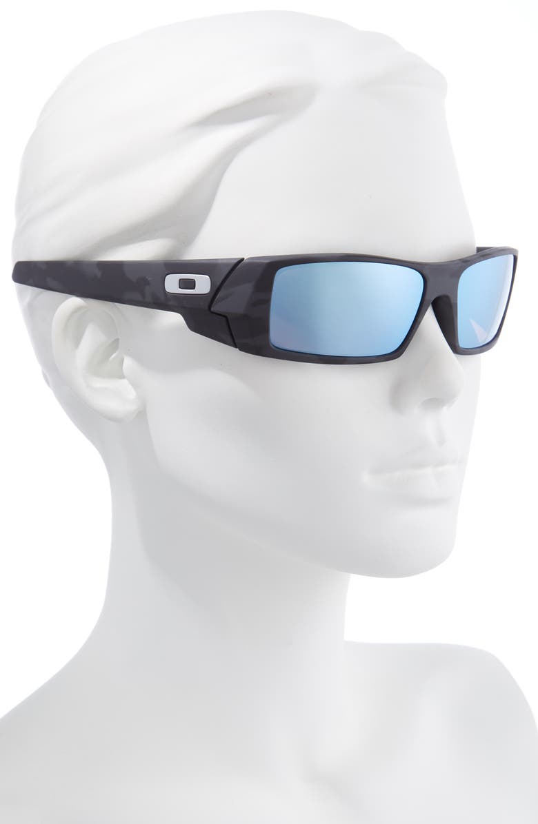 Oakley Gascan<sup>®</sup> 60mm Polarized Rectangular Sunglasses, Alternate, color, Matte Black Camo/ Deep Water