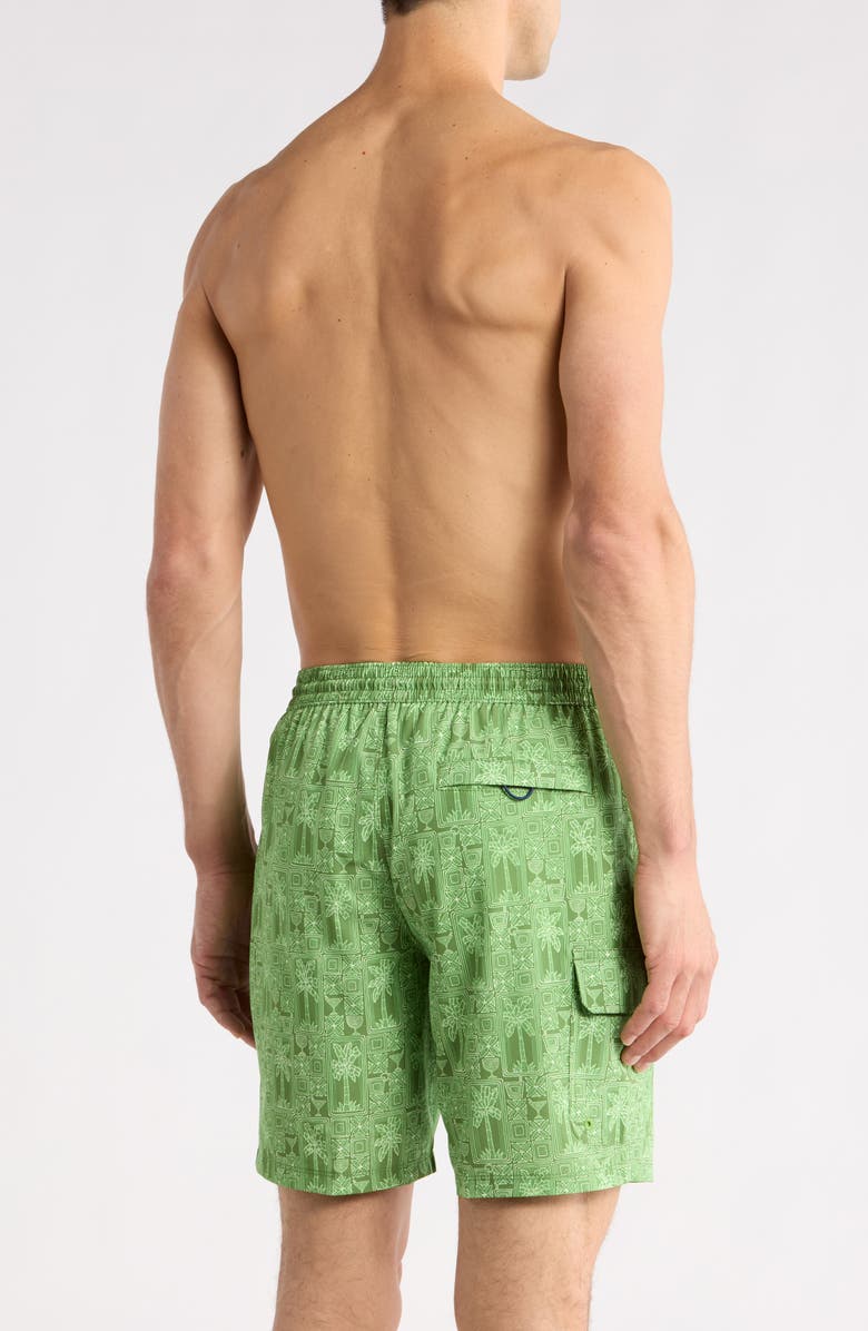 Tommy Bahama Baja Palm Tini 8-Inch UPF 30+ Swim Trunks, Alternate, color, Elm