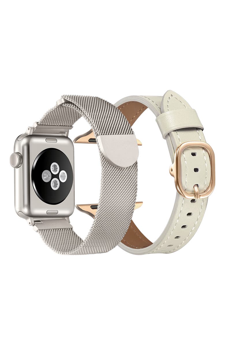 The Posh Tech Assorted 2-Pack Apple Watch<sup>®</sup> Watchbands, Alternate, color, 