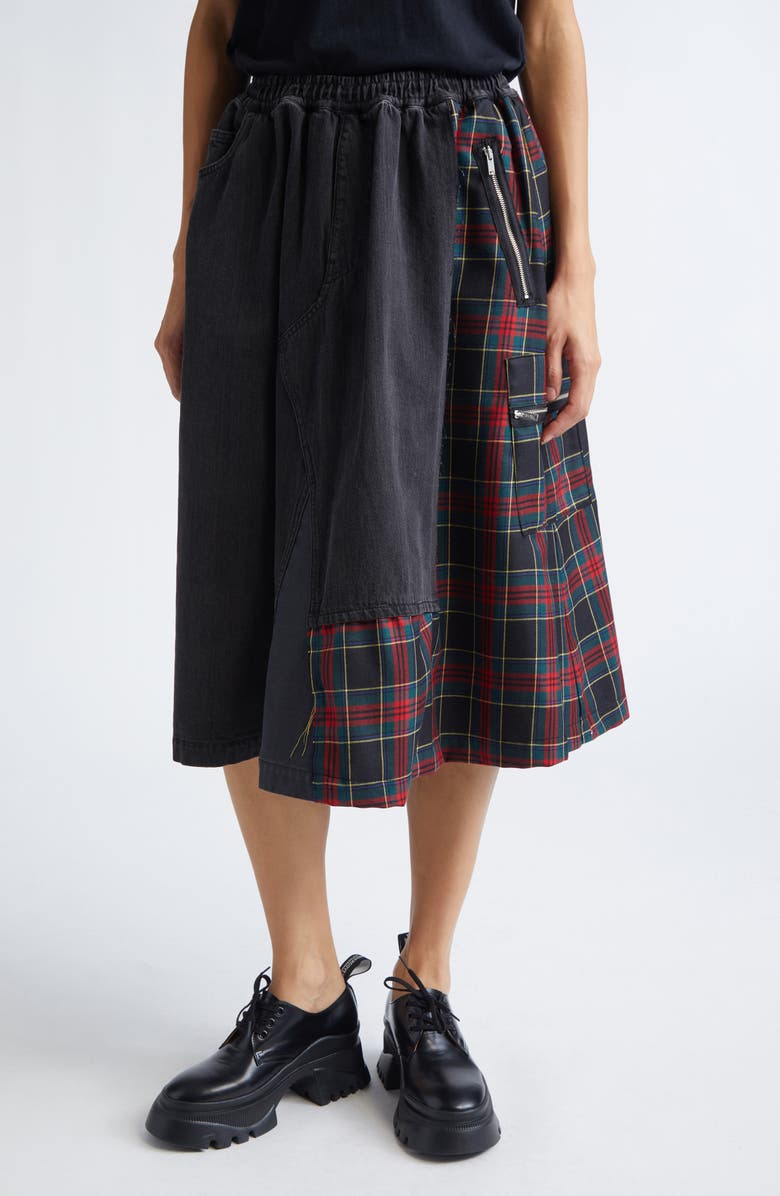 Undercover Mixed Media Midi Skirt, Main, color,