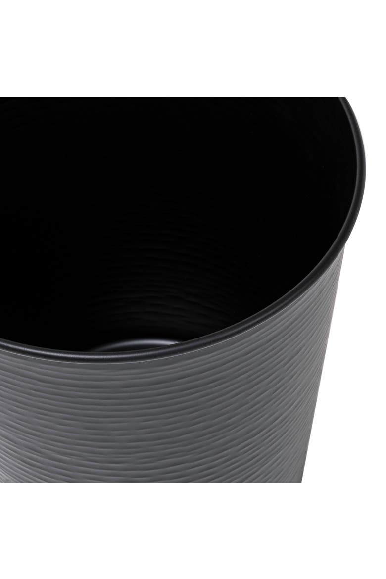 Remi Modern Classic Textured Steel 2 Gal Waste Bin, Alternate, color, Matte Black
