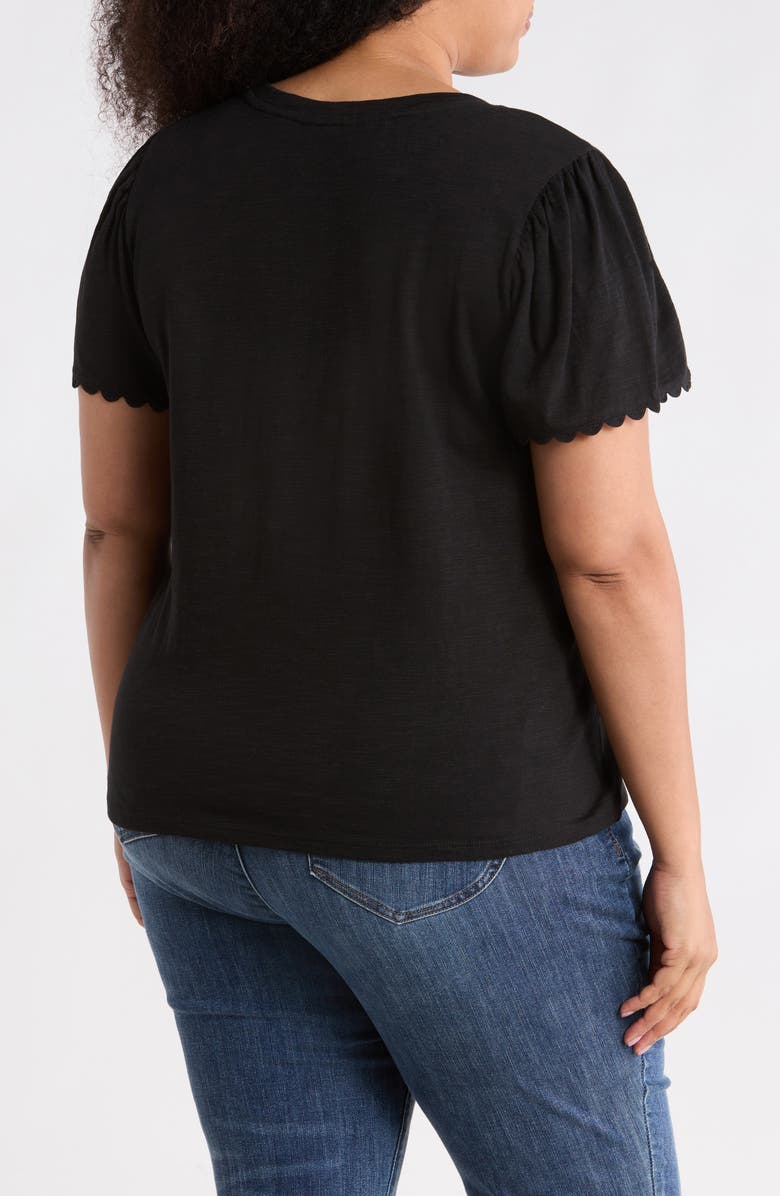 Caslon<sup>®</sup> Scallop Trim T-Shirt, Alternate, color, 