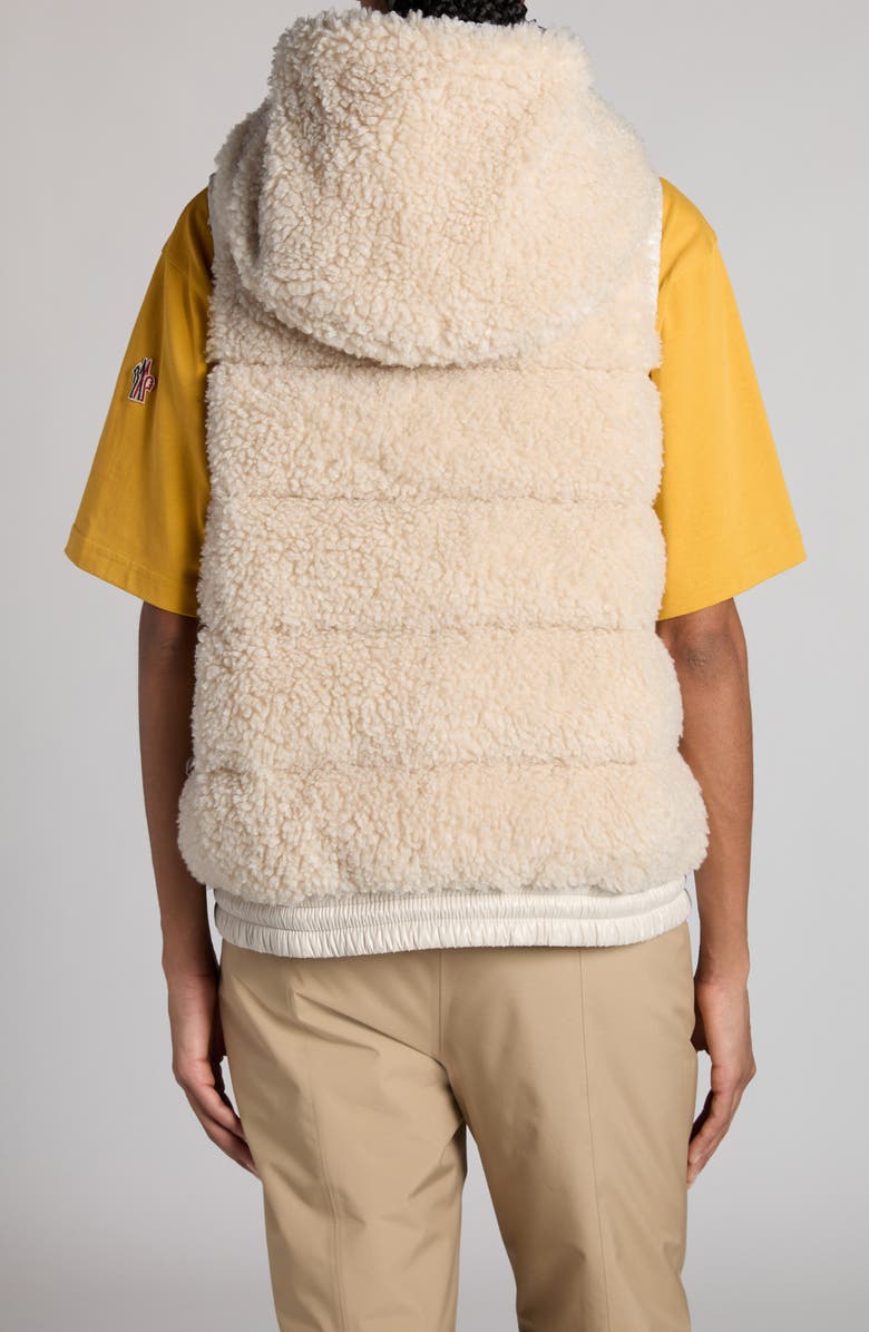 Moncler Grenoble Teddy Bear Hooded Down Vest, Alternate, color, 