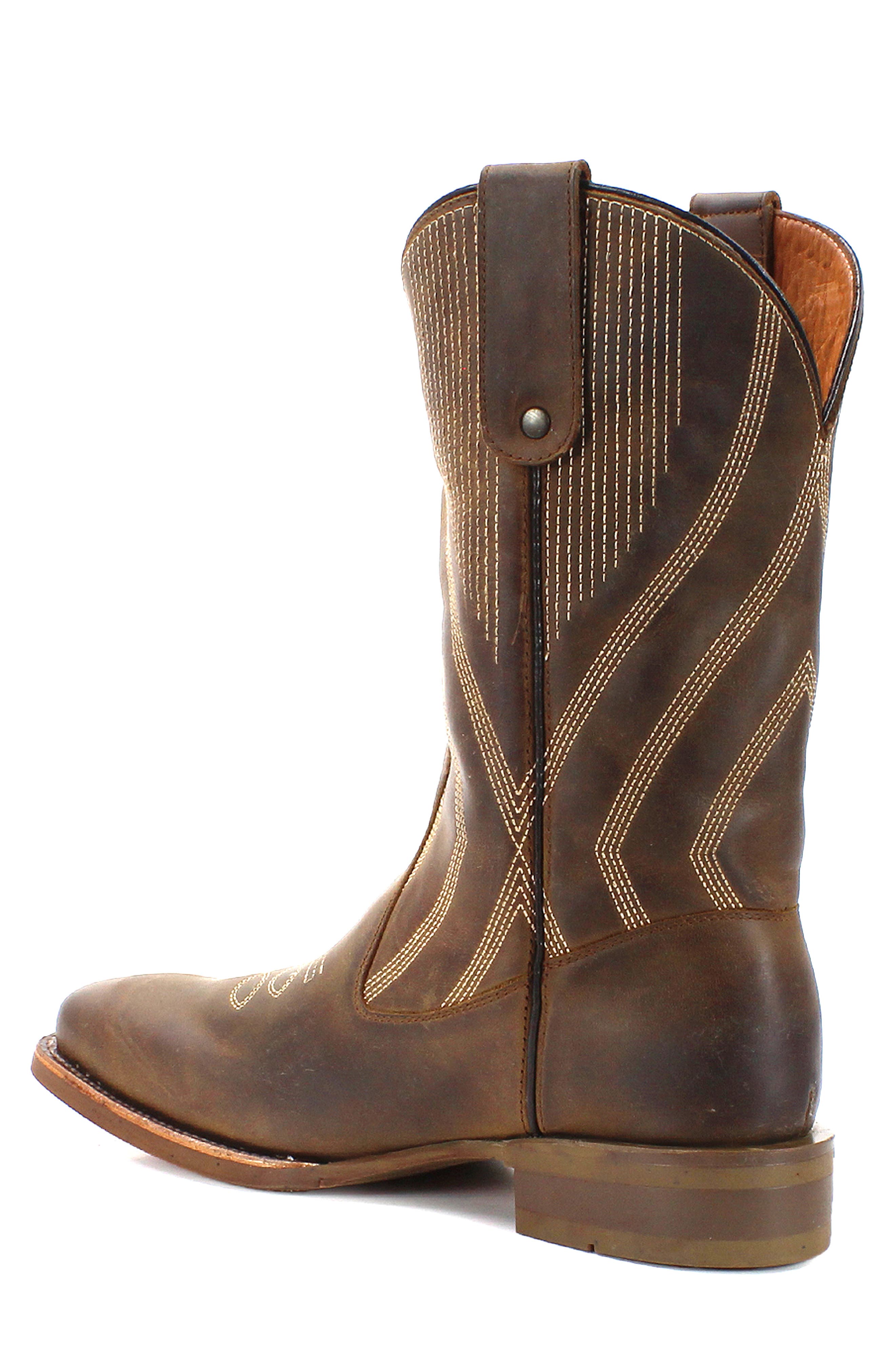 Matchless Embroidered Western Leather Boot, Alternate, color, TAN CRAZY HORSE