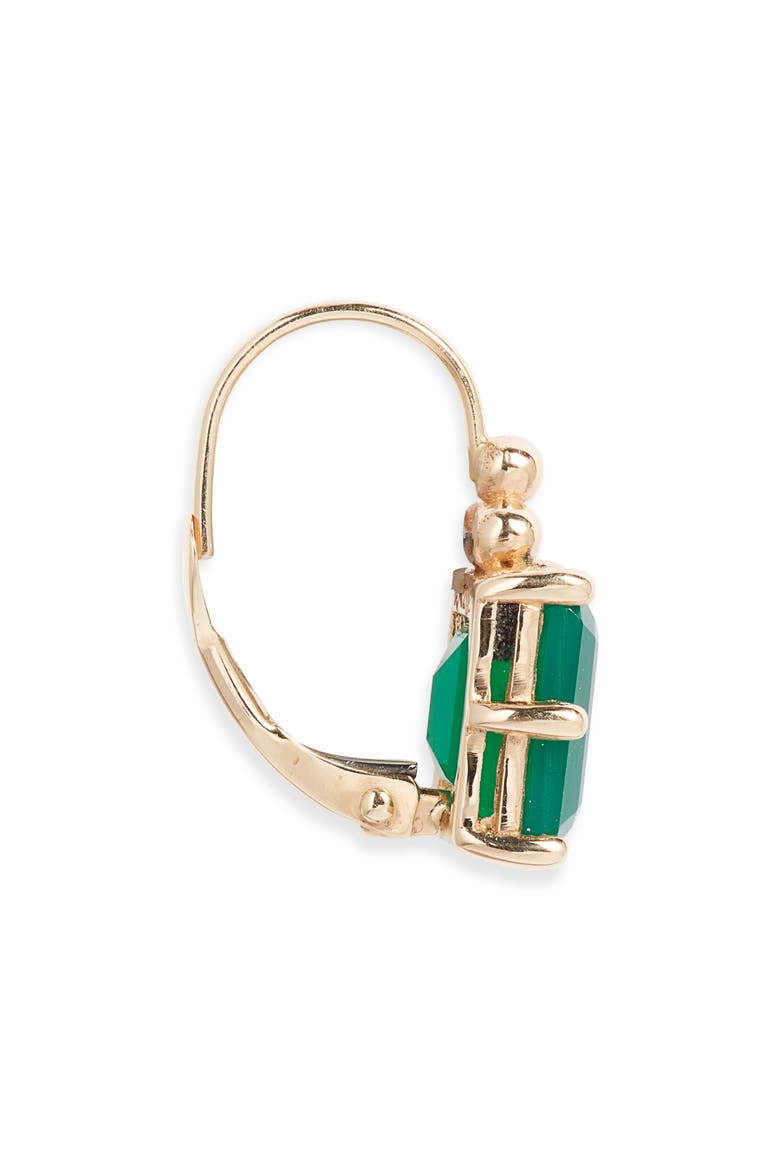 Cléo Carré Green Onyx Drop Earrings, Alternate, color, GREEN