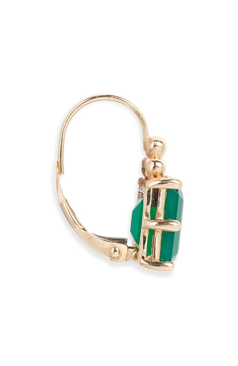 Anzie Cléo Carré Green Onyx Drop Earrings, Alternate, color, 