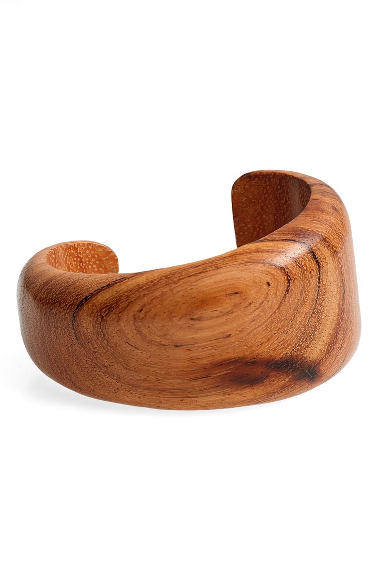 Isabel Marant Wonder Wood Cuff Bracelet, Main, color, 