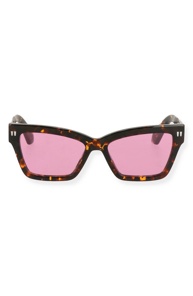 Off-White Cincinnati 54mm Square Sunglasses, Main, color, Havana Pink