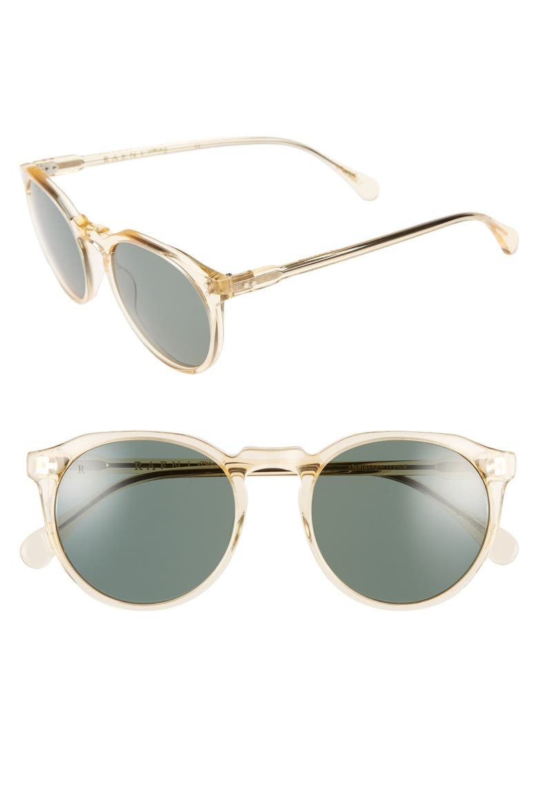 'Remmy' 52mm Polarized Sunglasses, Main, color, CHAMPAGNE CRYSTAL/ GREEN