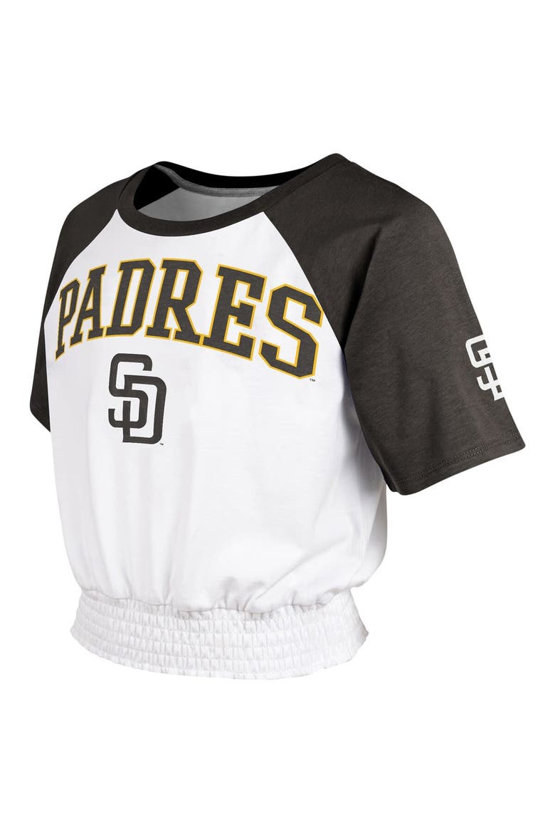 Youth White San Diego Padres On Base Fashion Raglan T-Shirt, Alternate, color, White