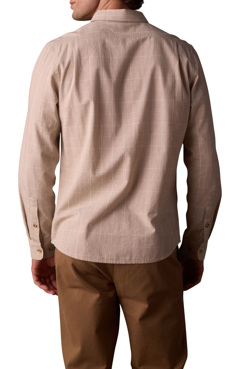 The Normal Brand Nikko Classic Long Sleeve Plaid Button-Up Shirt, Alternate, color, Tan Plaid