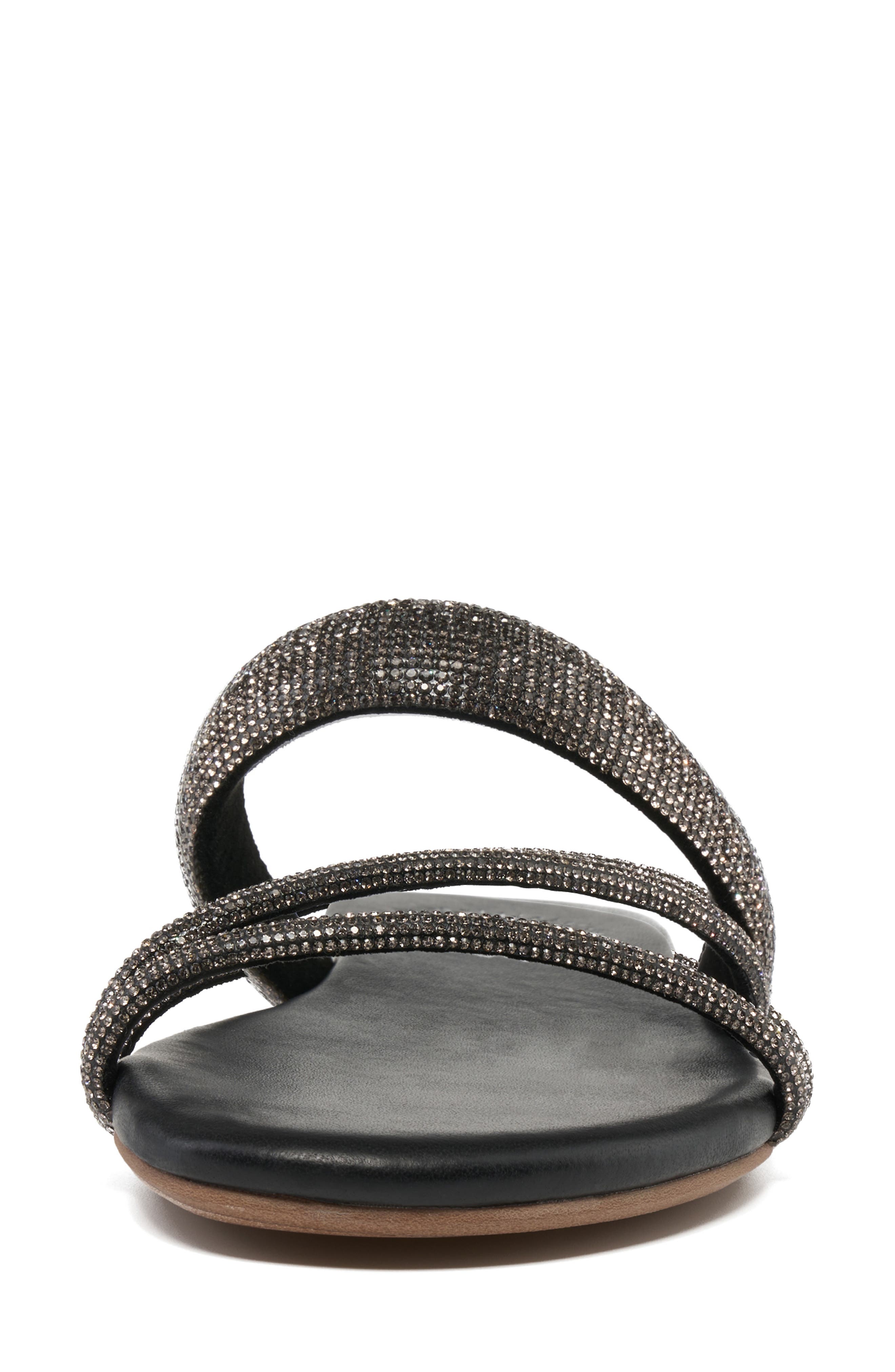 Grace Footwear Santorini Rhinestone Sandal, Alternate, color, Pewter