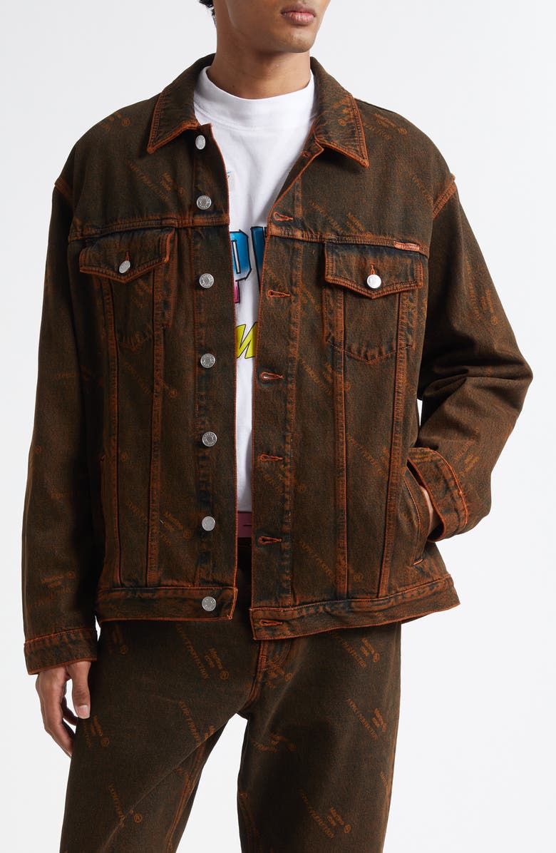 Martine Rose Oversize Denim Trucker Jacket, Main, color, 