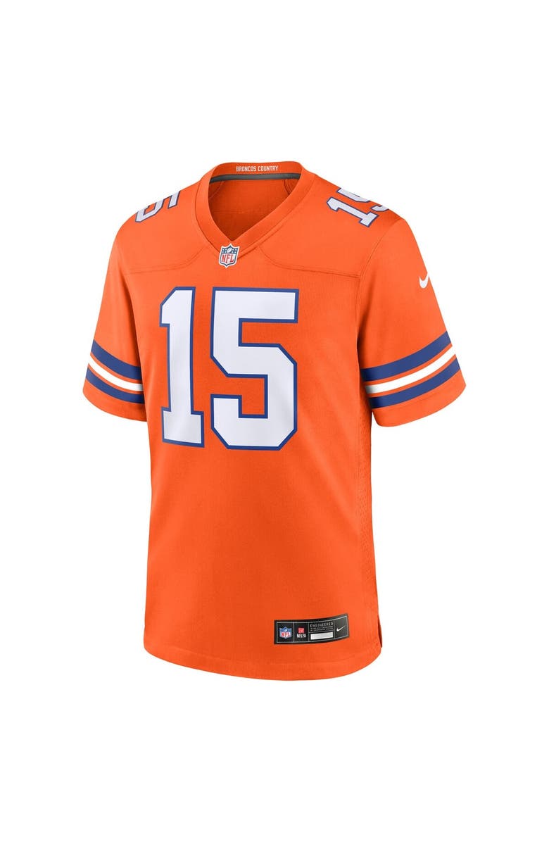 Nike Men's Nike Nik Bonitto Orange Denver Broncos Alternate 2 Mile High Collection 1977 Throwback Game Jersey, Alternate, color, Orange