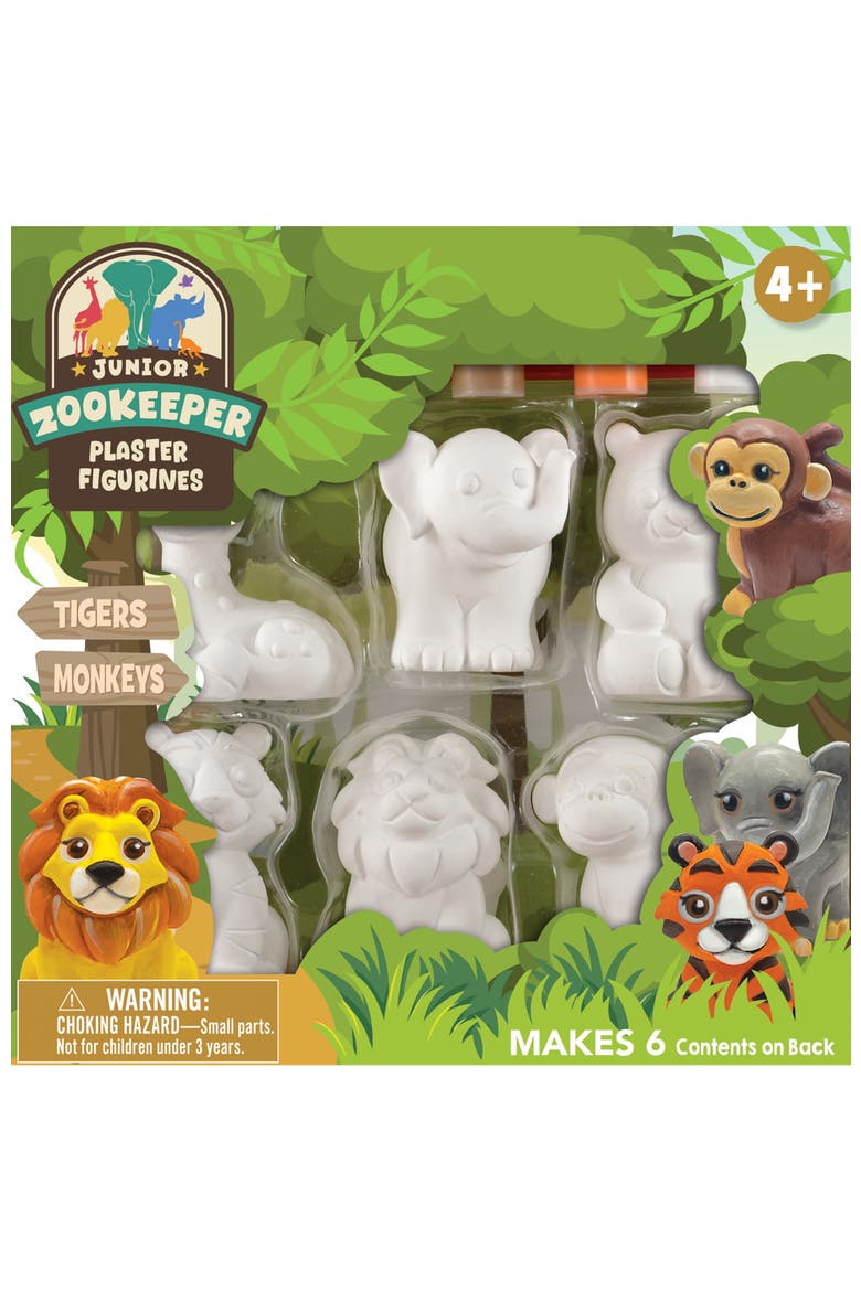 Junior Zookeeper Plaster Paint Set, Main, color, Multicolor