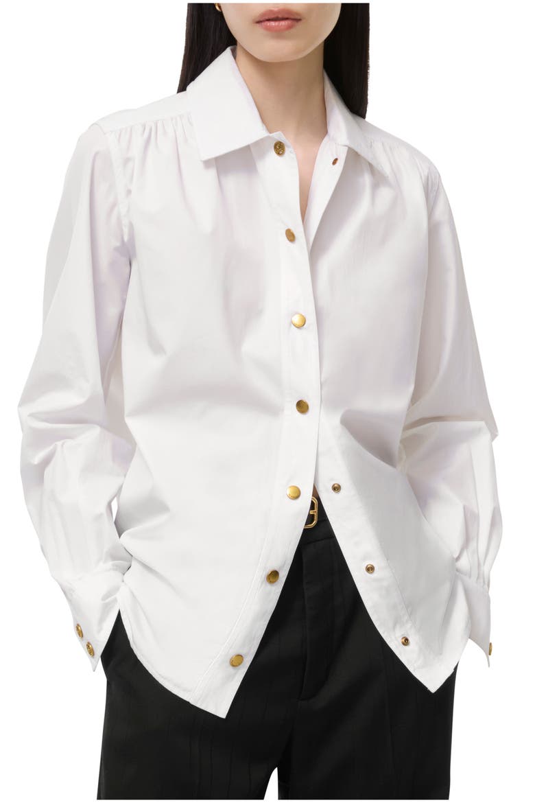 Cotton Poplin Blouse, Main, color, White