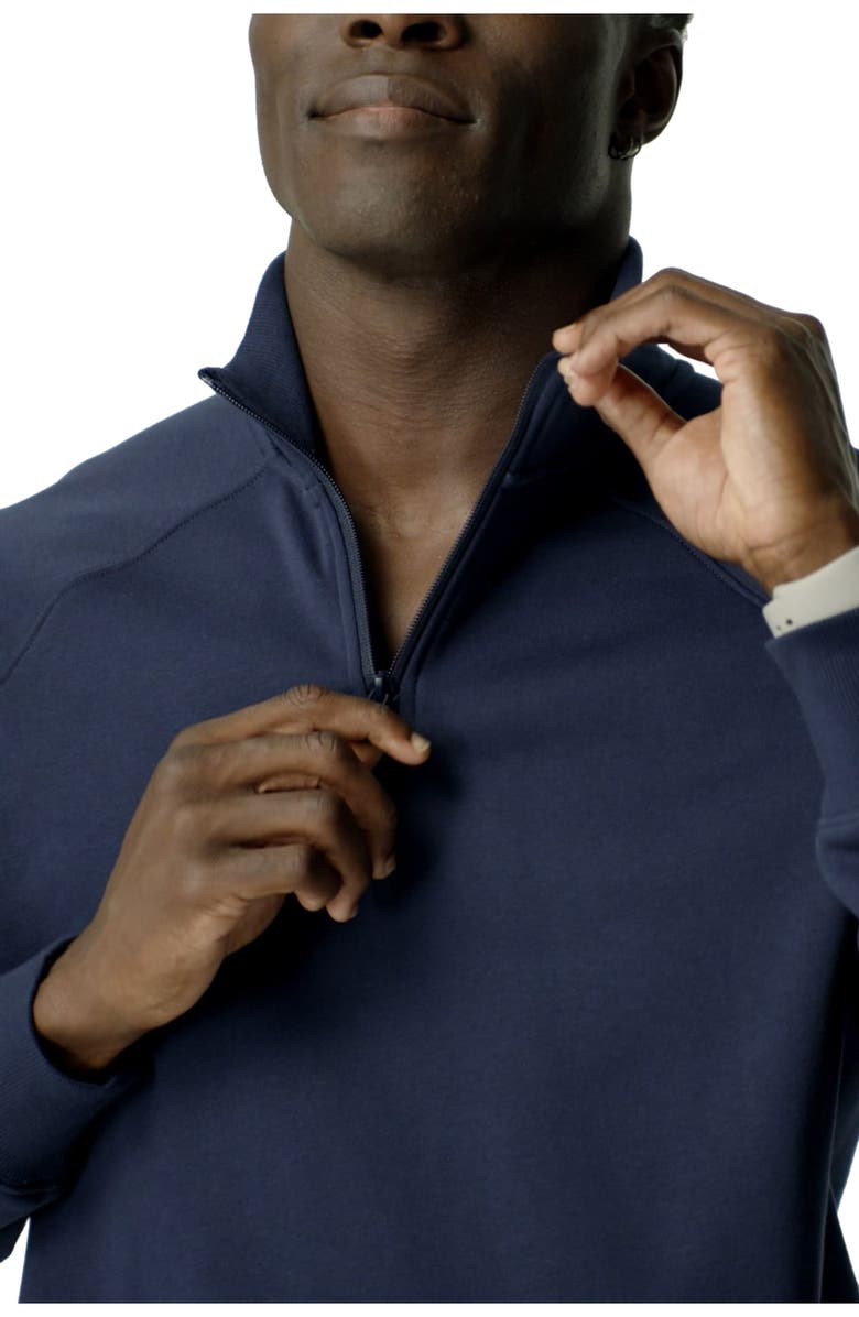 Fabletics The Year Round Terry Quarter Zip, Alternate, color, Classic Grey Heather