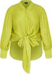 City Chic Winnie Tie Front Shirt