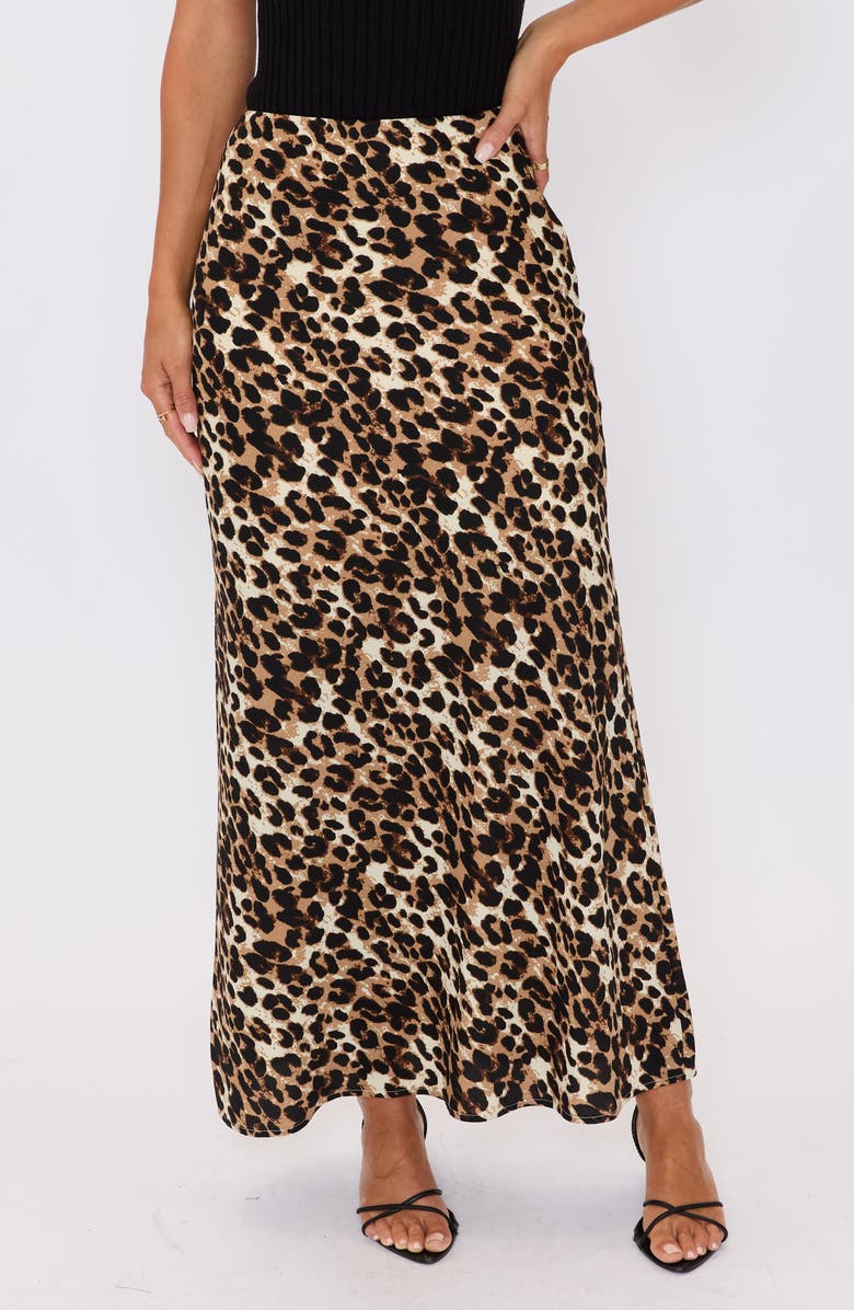 VICI Collection Sabine Leopard Print Maxi Skirt, Main, color, Leopard