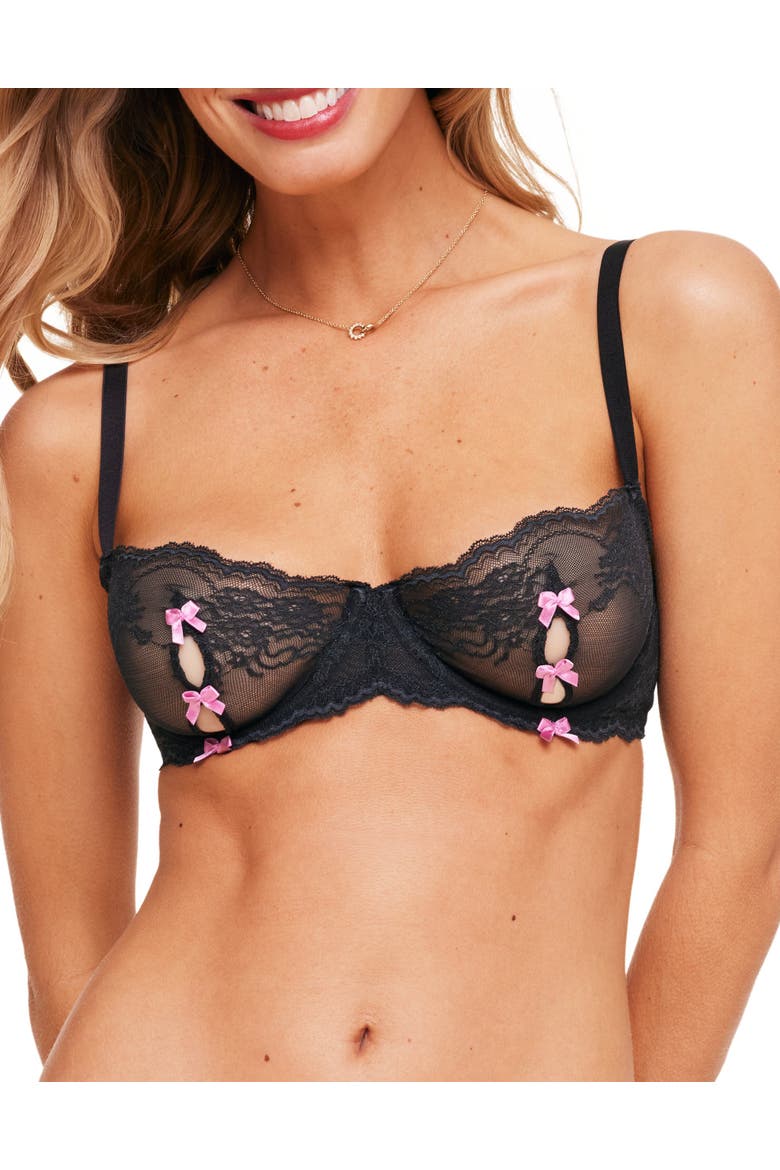Margeaux Unlined Balconette Bra, Main, color, Black