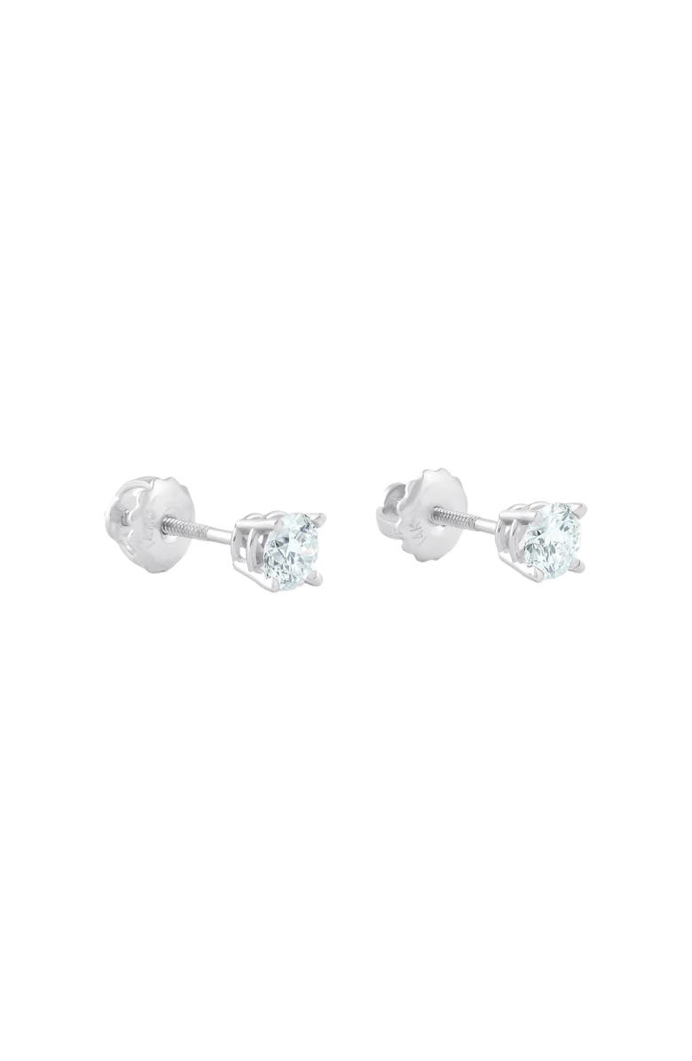 Bliss Diamond 3/4 Ct Diamond Screw Back Studs 14k Gold Lab Grown Eco Friendly, Alternate, color, 14K White Gold