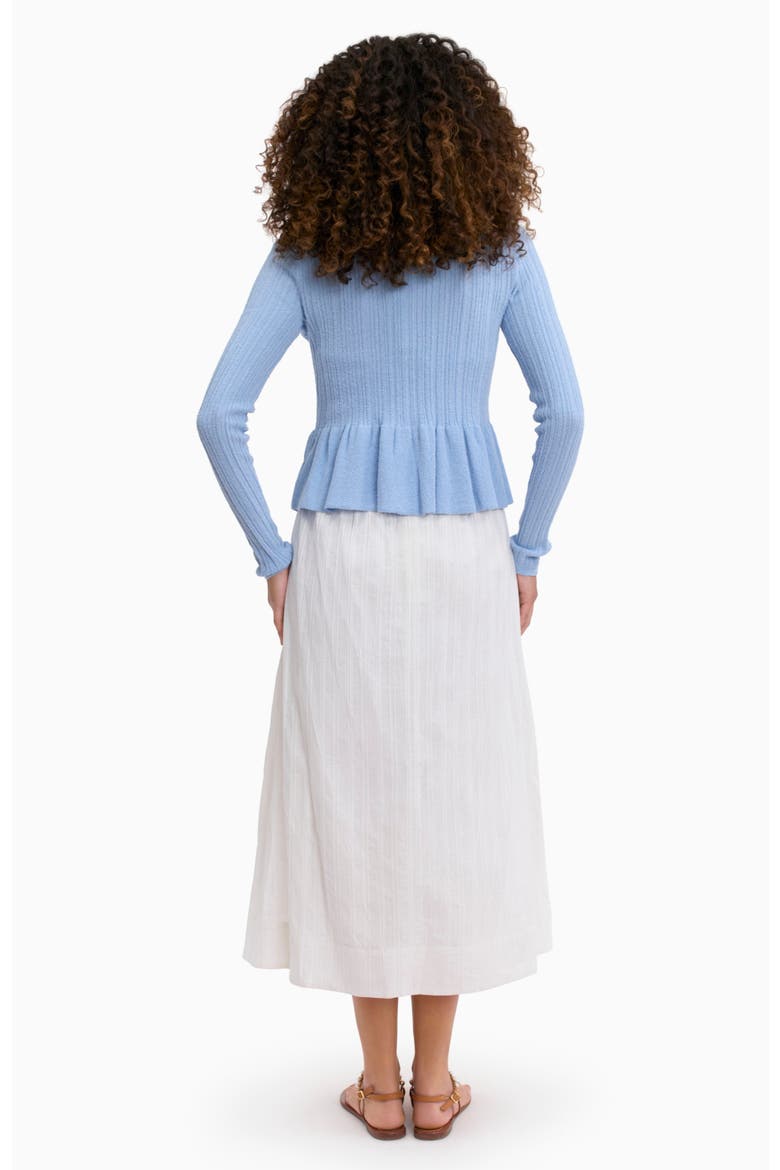 Boucle Knit Cardigan, Alternate, color, Azure