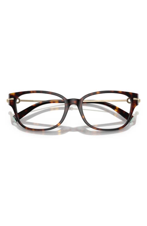 Tiffany & Co . 54mm Pillow Optical Glasses In Havana