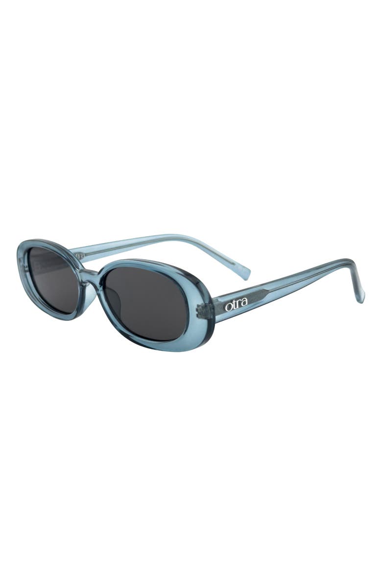 OTRA EYEWEAR Gina Oval Sunglasses, Alternate, color, Trans Slate/ Smoke
