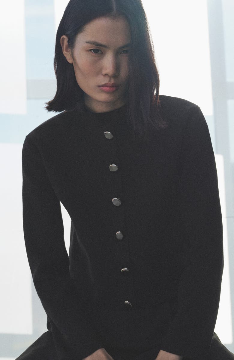 MANGO Mandarin Collar Jacket, Alternate, color,