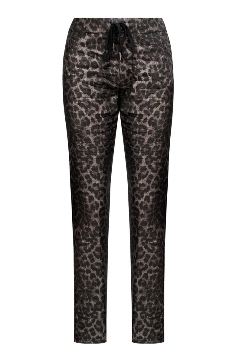 Alembika Leopard print slim-fit stretch jeans, Alternate, color, 