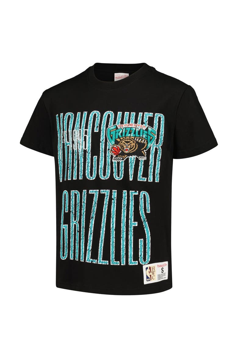 Youth Mitchell & Ness  Black Vancouver Grizzlies Hardwood Classics Hometown 2.0 T-Shirt, Alternate, color, Black