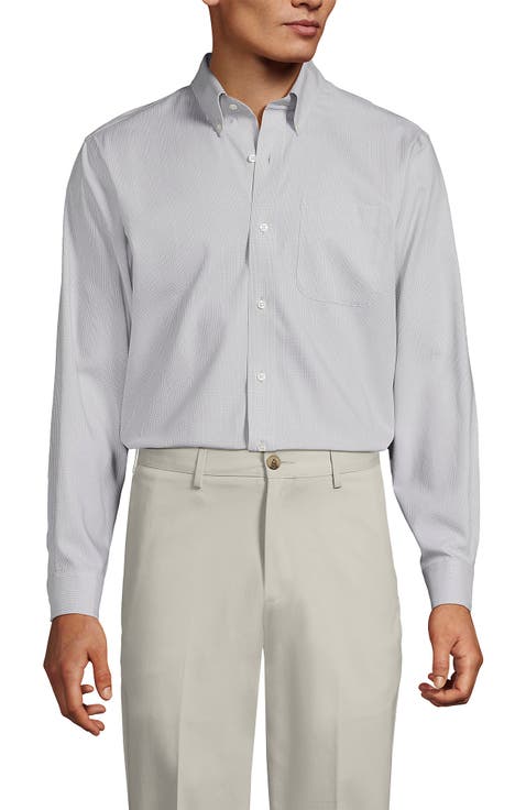 No Iron Supima Cotton Pinpoint Buttondown Collar Dress Shirt