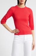 Wit & Wisdom Elbow Sleeve Rib Sweater