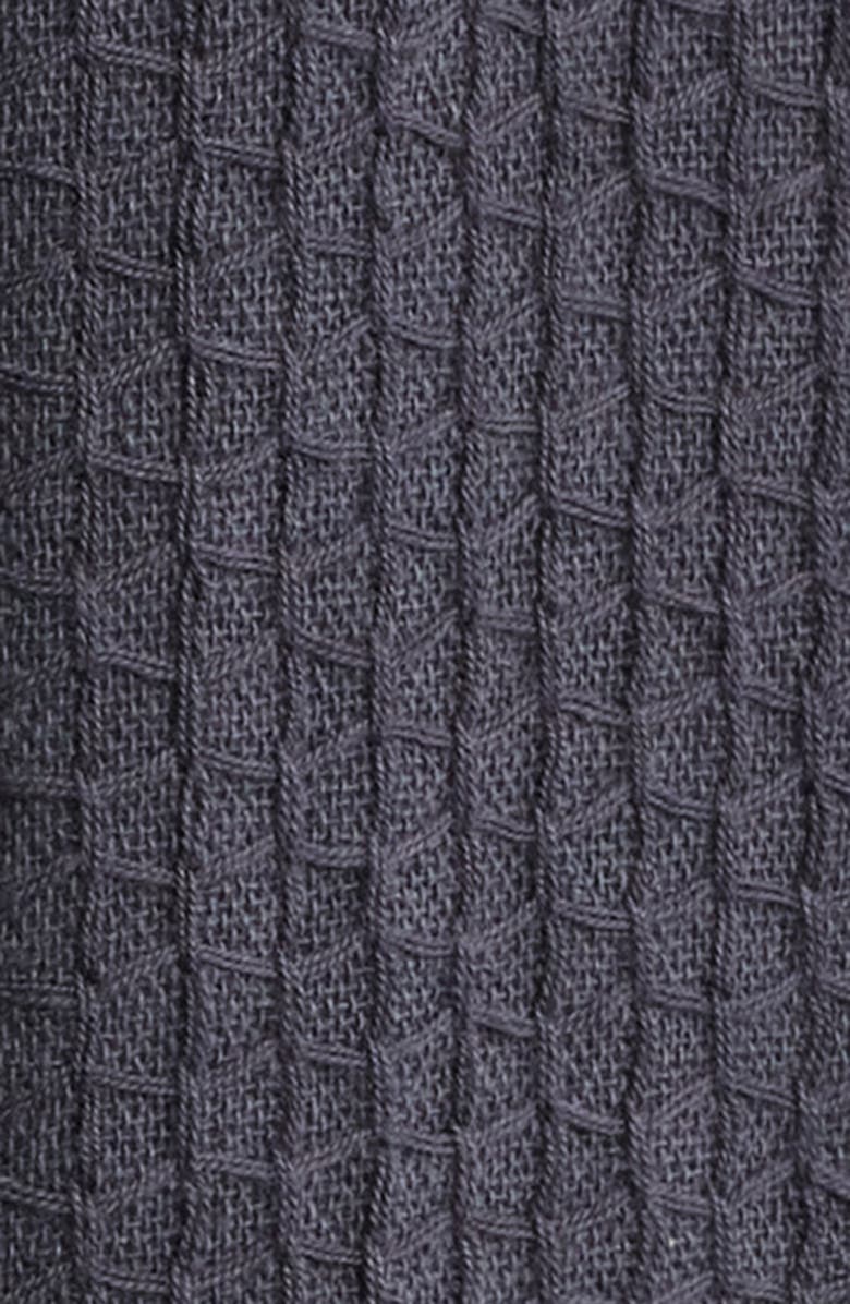 DARK SEAS Textured Short Sleeve Cotton Button-Up Shirt, Alternate, color, Black