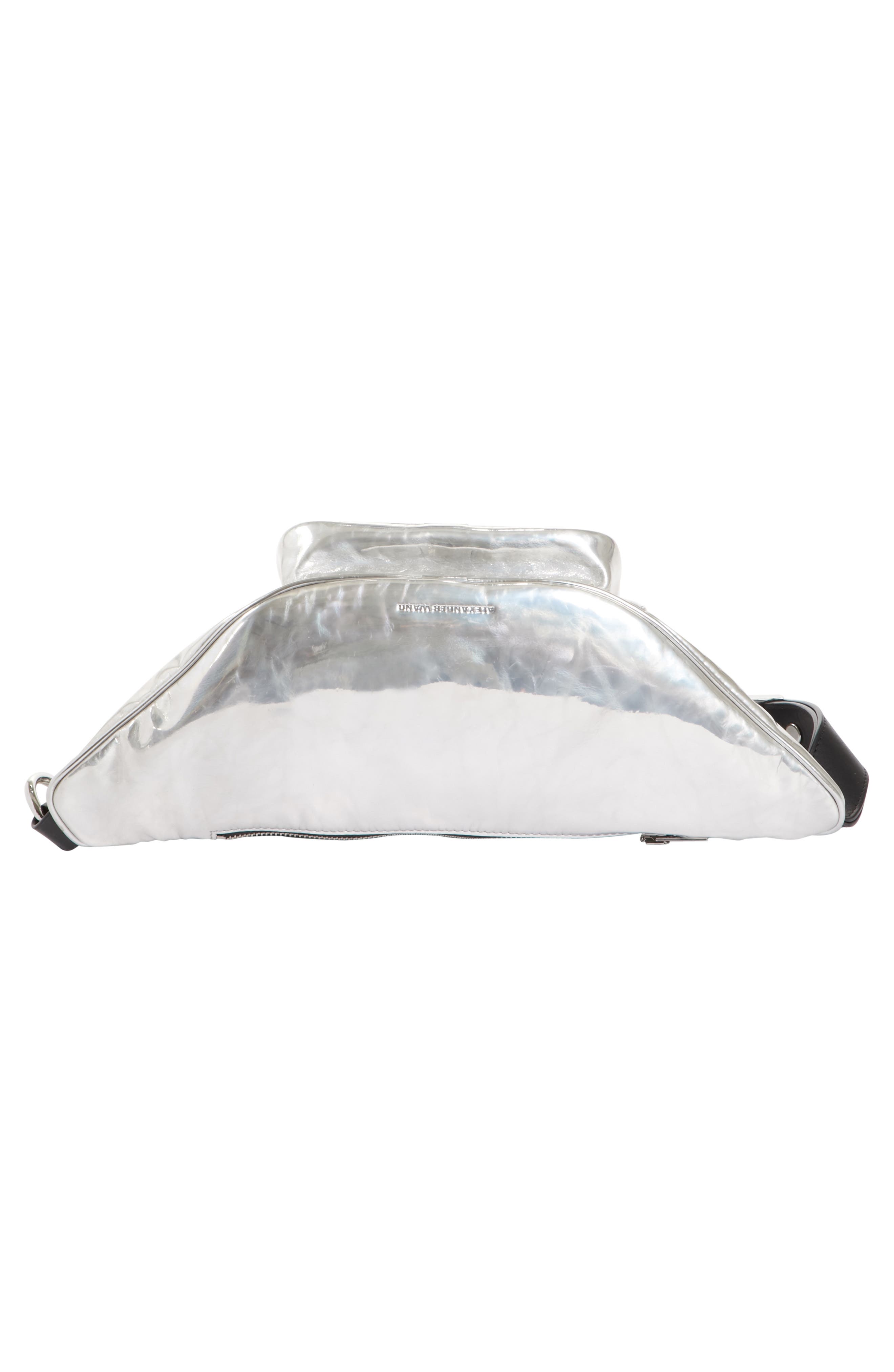 Attica Faux Leather Belt Bag, Alternate, color, SILVER