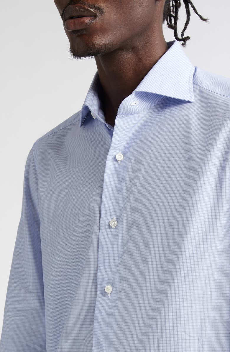 ISAIA Gingham Button-Up Shirt, Alternate, color, Pastel Blue