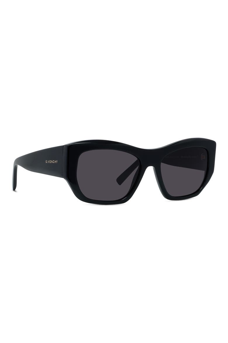 GV Day Square Sunglasses, Alternate, color, SHINY BLACK / SMOKE
