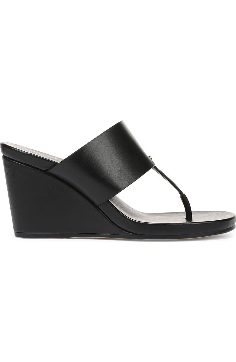 SARTO by Franco Sarto Talea Genuine Calf Hair Wedge Sandal, Alternate, color, Black