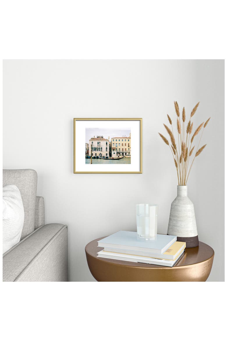 Gondola in the Canals of Venice Framed Art Prin, Alternate, color, GOLDEN TONES