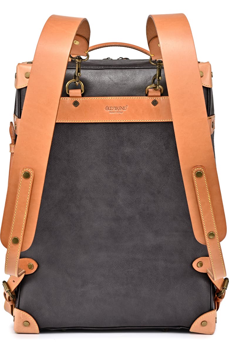 OLD TREND Speedwell Small Leather Trunk Backpack, Alternate, color, Slate