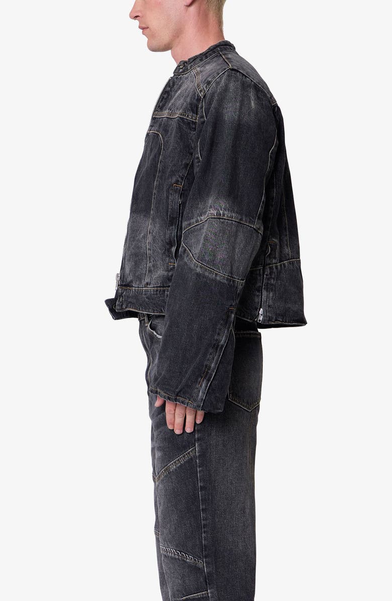 mnml Paneled Moto Denim Jacket, Alternate, color,