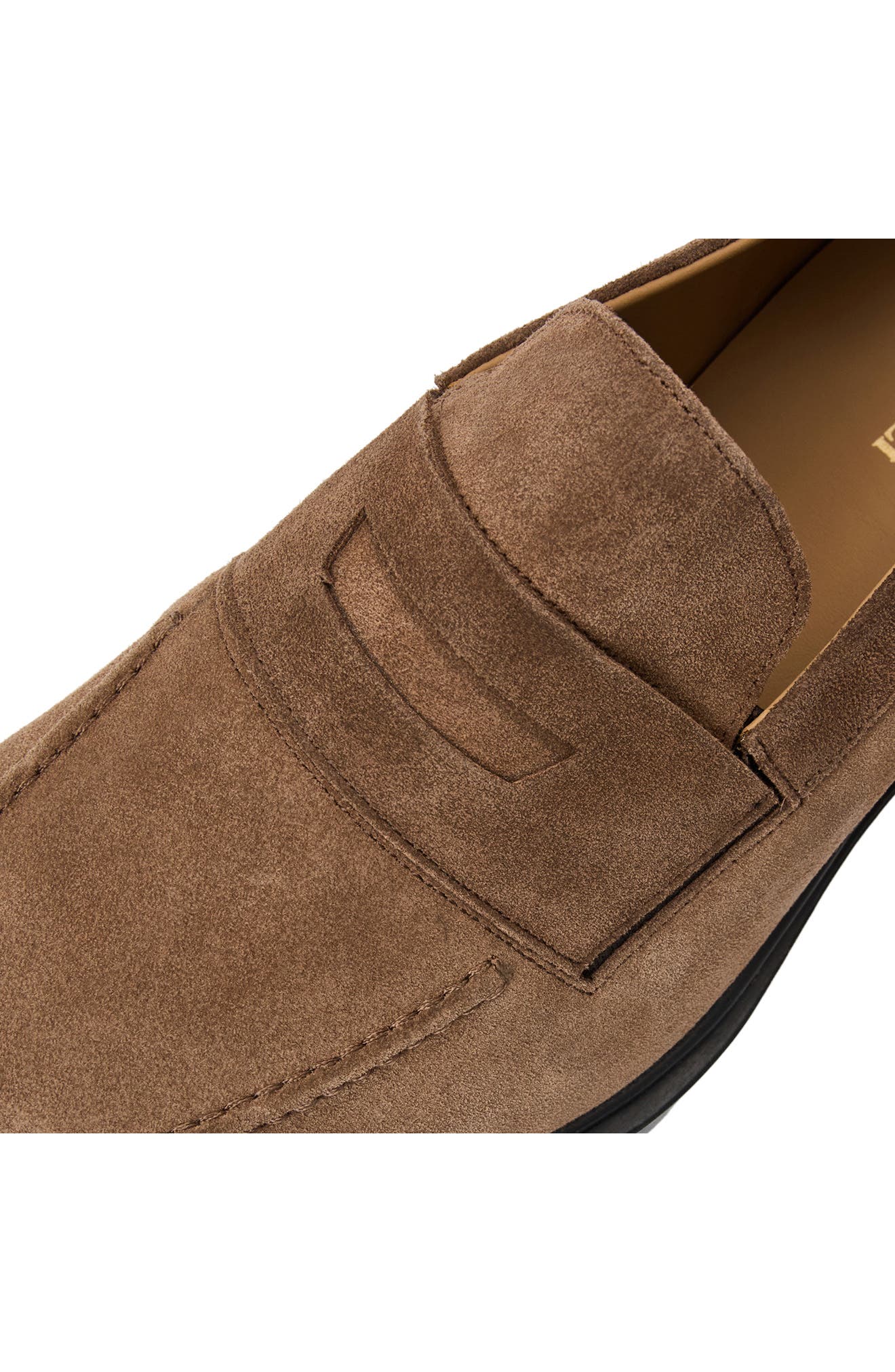 Quarrata Apron Toe Penny Loafer, Alternate, color, TOBACCO SUEDE