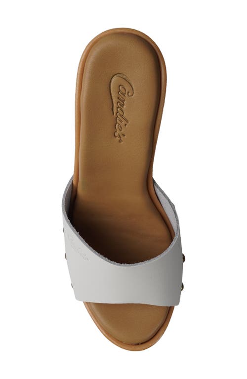 Candies Candie's Viviana Platform Sandal In White Leather